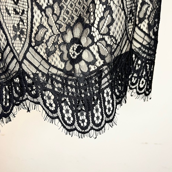 NWT Love, Fire Ladies Black Lace Mini Length Dress Size Small - Picture 5 of 7